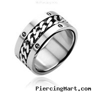 316L Stainless Steel Ring. Chain Center Bolted Rings