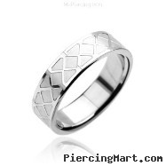316L Stainless Steel Ring. Checker