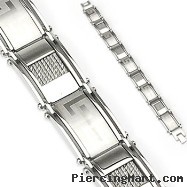 316L Stainless Steel Aztec Wire Bracelet