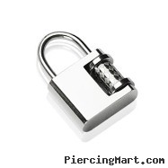 316L Stainless Steel "Lock" Pendant