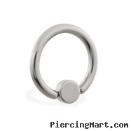 Captive bead ring with 4mm flat ball, 14 ga