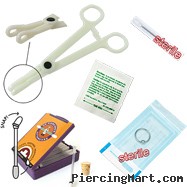 6-Piece Lip (Labret) Or Monroe Piercing Starter Kit, 14 Or 16 Gauge