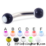 Panda ball curved barbell, 10 ga