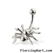 Spider belly button ring