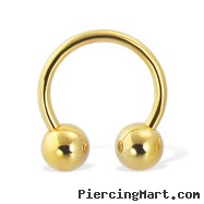 Gold Tone circular barbell, 14 ga