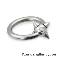 Viking captive bead ring, 10 ga