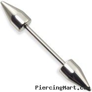 Straight barbell with spikes, 16 ga