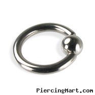 Titanium captive bead ring, 10 ga
