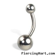 Plain belly button ring, 12 ga