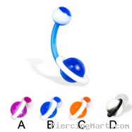 Flexible saturn belly button ring, great for pregnant women!