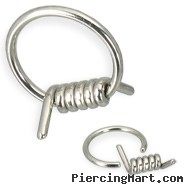 Wire captive bead ring, 14 ga