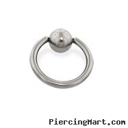 Titanium captive bead ring, 14 ga