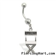 Belly Ring with dangling director