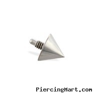 Titanium Internally Threaded Dermal Top Cone, Cone Size,3/16" (5mm)