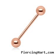 Rose Gold Tone 14G Straight Barbell