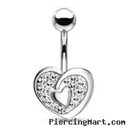 Navel Ring With Heart