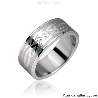Surgical Steel Tribal Symbol Ring