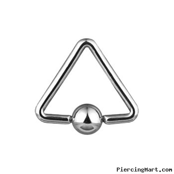 Triangle captive bead ring, 16 ga