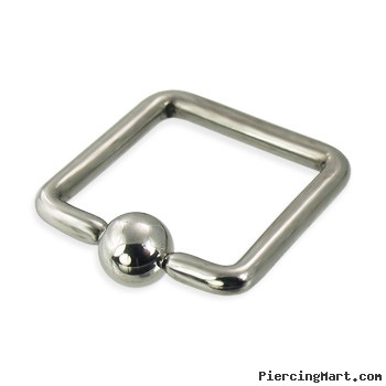 Square captive bead ring, 12 ga
