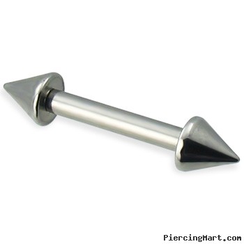Straight barbell with cones, 10 ga