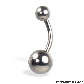 Plain belly button ring