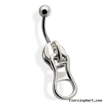 Steel Belly Ring with ZIpper