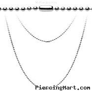 20" Small Steel Ball Chain Necklace