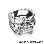 316L Surgical Stainless Steel Large Skull Ring