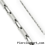 316L Stainless Steel Textured Cylinder Bracelet