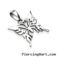 316L Surgical Steel Butterfly Pendant