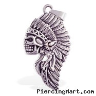 Alloy indian skull pendant