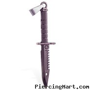 Black alloy knife pendant