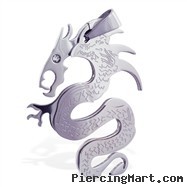 Stainless steel dragon pendant