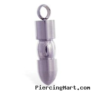 Stainless steel bullet pendant