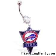 Belly Ring with official licensed NFL charm, Buffalo Bills