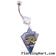 Belly Ring with official licensed NFL charm, Jacksonville Jaguars