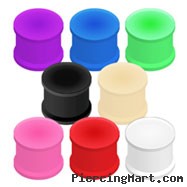 Pair Of Flexible Colored Silicone Double Flared Plugs