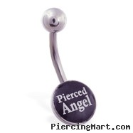 Logo belly button ring "Pierced Angel"