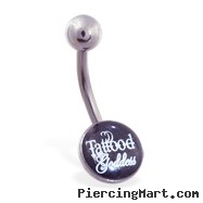 Logo belly button ring "Tattooed Goddess"