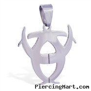 Stainless steel hazard symbol pendant