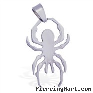 Stainless steel spider pendant