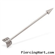 Steel arrow industrial straight barbell, 14 ga