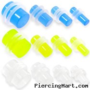Pair Of Glow-In-The-Dark Plugs with Clear O-Rings