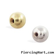 14K Gold Replacement Screw Ball