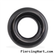 Black Acrylic Segment Ring, 00 Ga,Diameter:3/4" (19Mm)