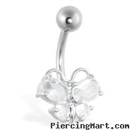 Butterfly belly ring