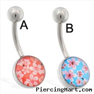 Flower Logo Belly Ring