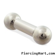 Stainless steel straight barbell, 2ga