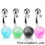 Synthetic stone belly ring