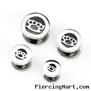 Pair Of Steel Screw-Fit Tunnels with Inner Knuckles